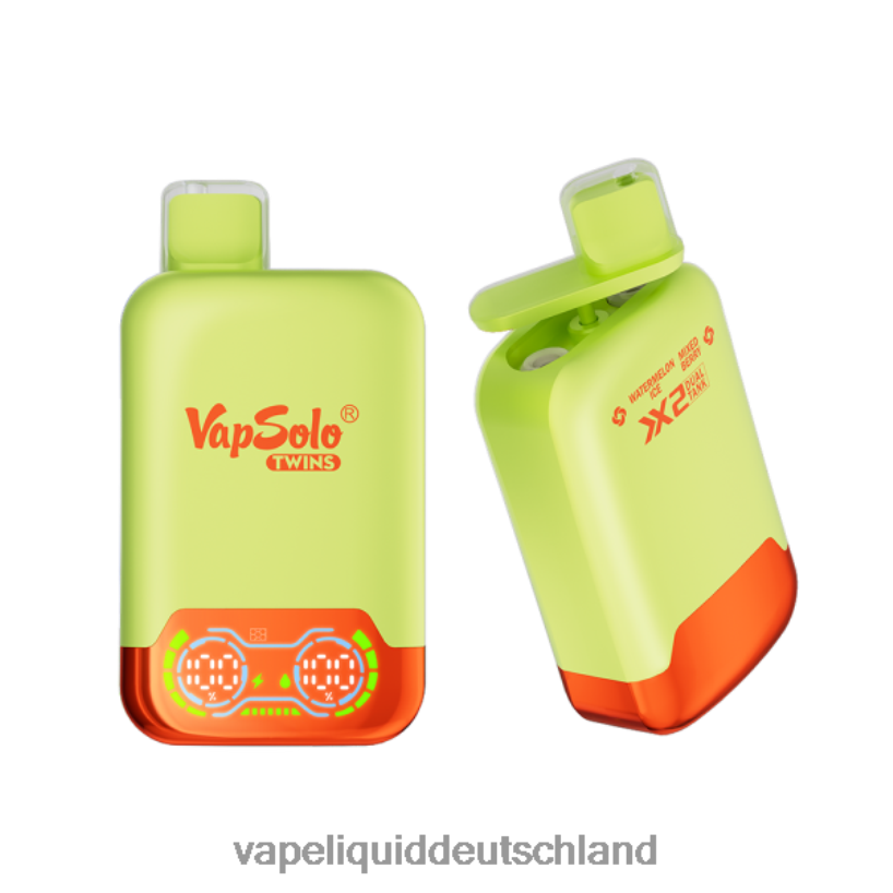 Vapsolo TWINS Einweg-Vapor Wassermeloneneis und gemischte Beeren X068JX146 Vape Deutschland