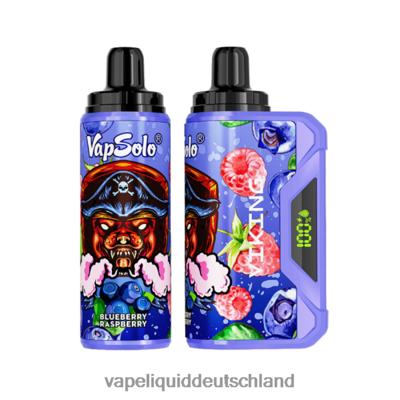 Vapsolo VIKING Einweg-Vapor Blaubeer-Himbeere X068JX150 Vape 12000 Züge