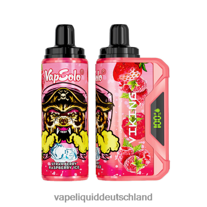 Vapsolo VIKING Einweg-Vapor Erdbeer-Himbeer-Eis X068JX157 Vape Liquid