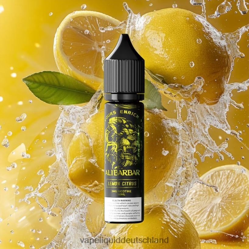 Alibarbar Wasserpfeife Onyx Zitronenzitrusfrüchte X068JX108 Vape Ohne Nikotin