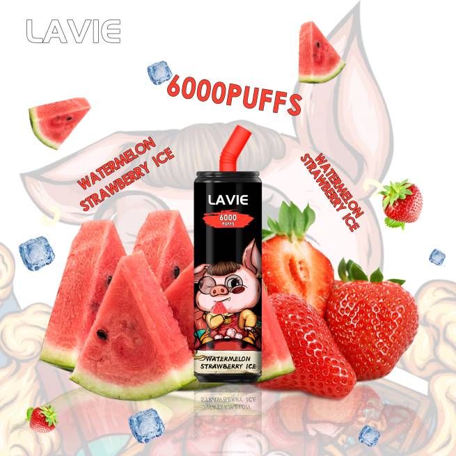 LF6X267 Vape Deutschland - Wassermelonen-Erdbeer-Eis LAVIE Coke BAR 6000 Züge