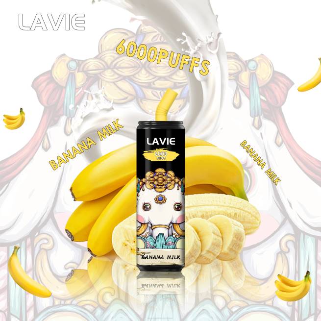 LF6X274 Vape Liquid - Bananenmilch LAVIE Coke BAR 6000 Züge