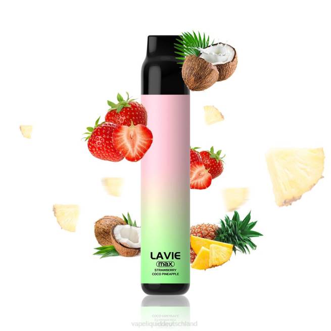 LF6X283 Vape Deutschland - Erdbeer-Kokos-Apfel LAVIE BAR 5000 Züge – max