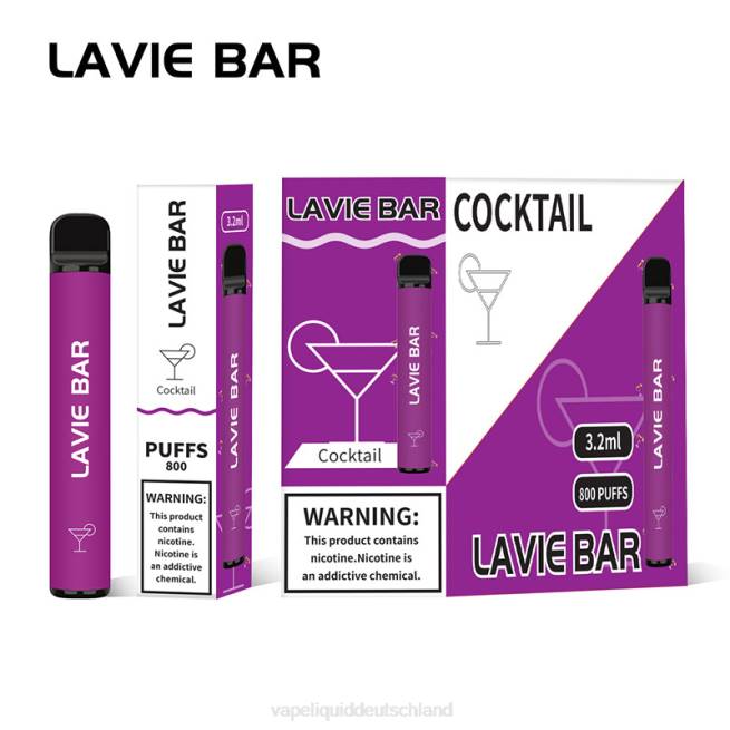LF6X312 Vape Liquid - Cocktail LAVIE BAR 800 Züge