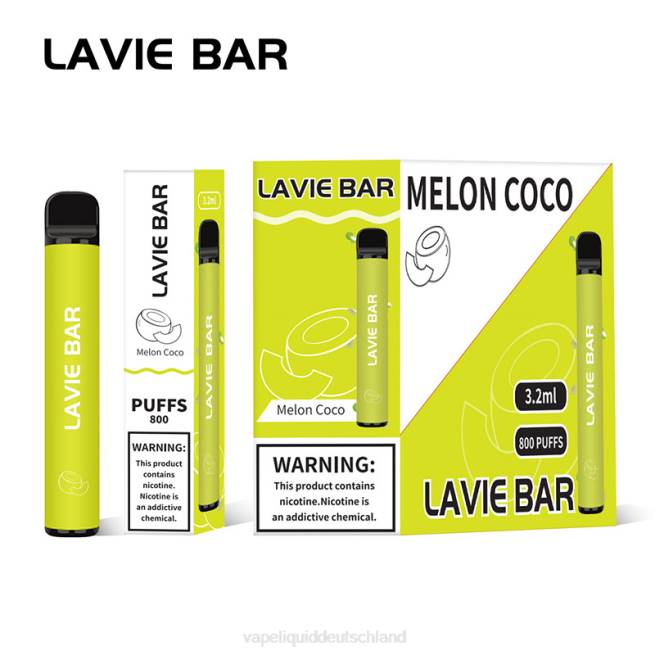 LF6X315 Vape Deutschland - Melone Kokos LAVIE BAR 800 Züge