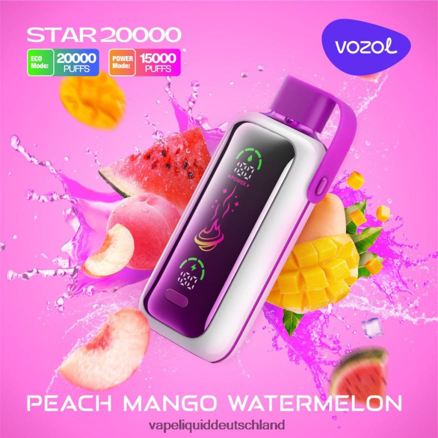 VOZOL STAR 20000 R6FT6616 Pfirsich-Mango-Wassermelone Vape Deutschland