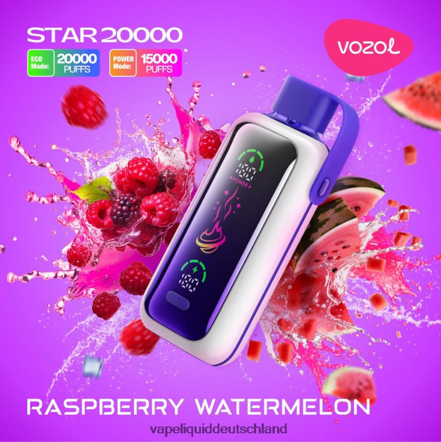 VOZOL STAR 20000 R6FT6619 Himbeer-Wassermelone Vape 37000 Züge