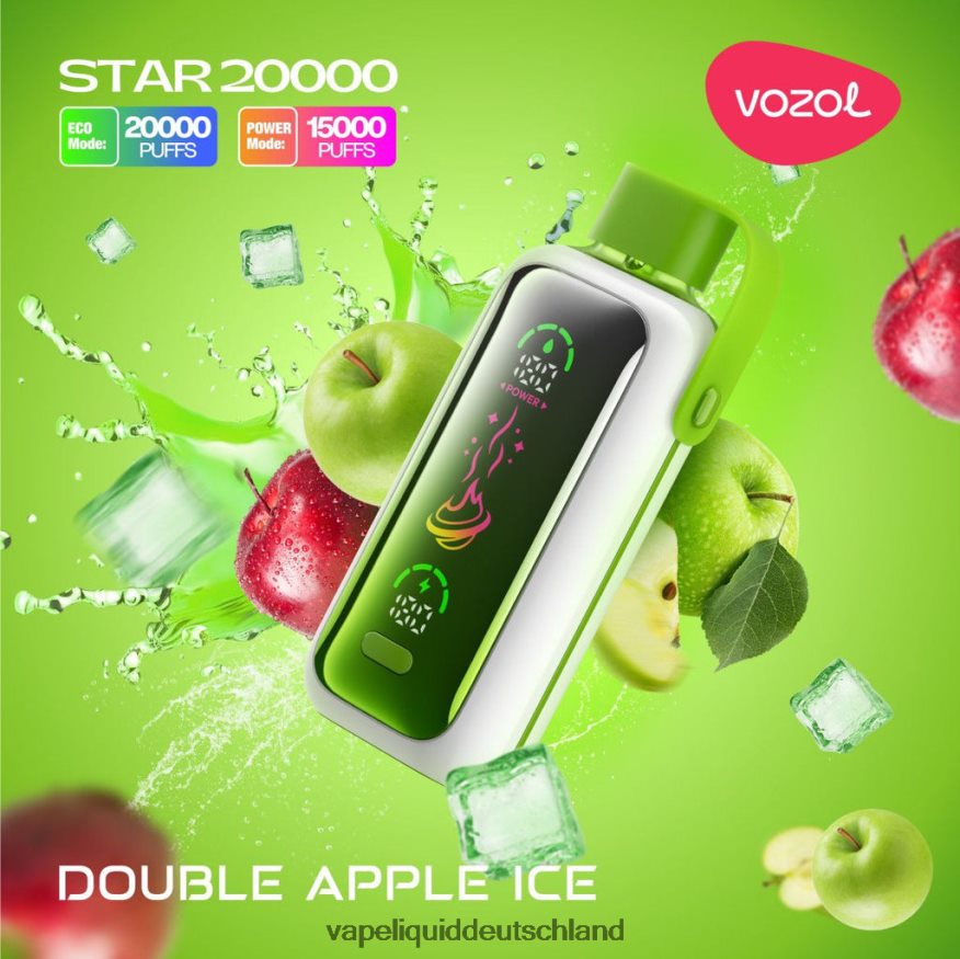 VOZOL STAR 20000 R6FT667 doppeltes Apfeleis Vape Liquid