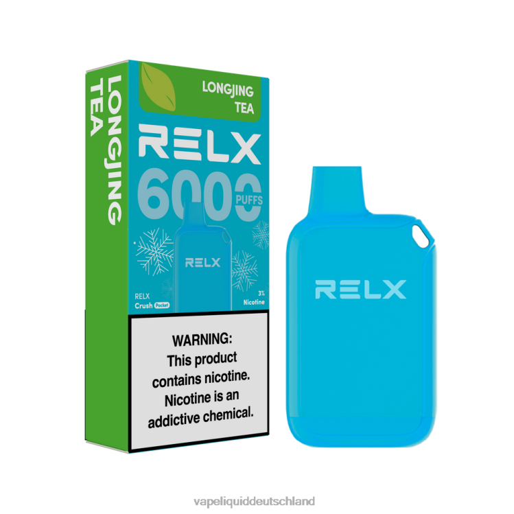 Vape Deutschland Longjing-Tee - RELX Crush Pocket 6000 eisig 8ND0P9