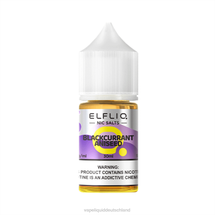 ELFBAR ELFLIQ Nic Salt 30ml schwarzer Johannisbeeranis D42D9