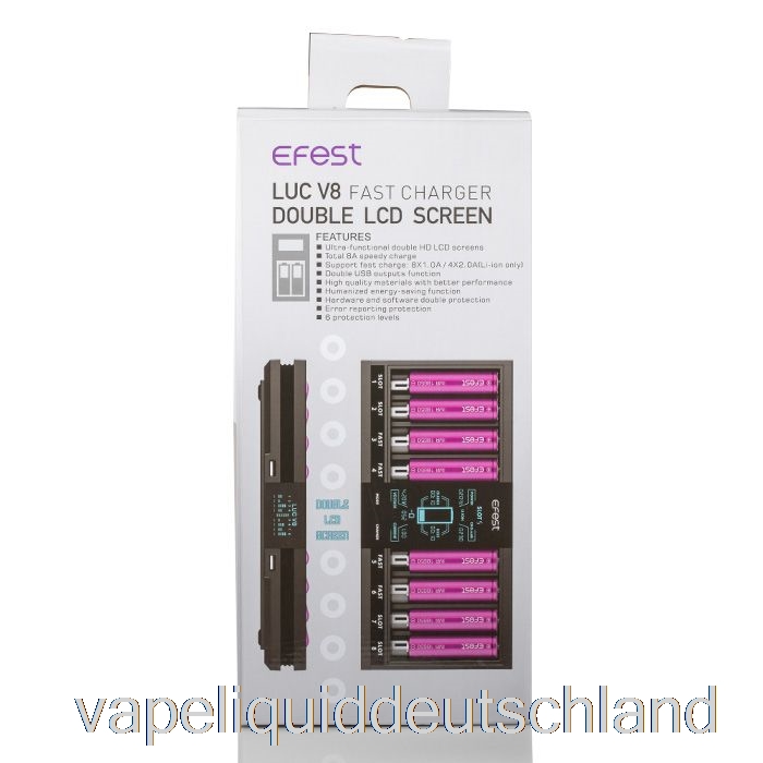 Efest Luc V8 Doppel-LCD-Bildschirm Schnellladegerät Vape Deutschland