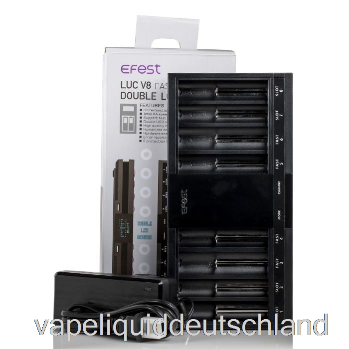 Efest Luc V8 Doppel-LCD-Bildschirm Schnellladegerät Vape Deutschland