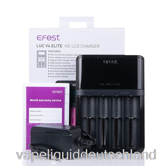Efest Luc V4 Elite HD LCD Ladegerät Vape Liquid