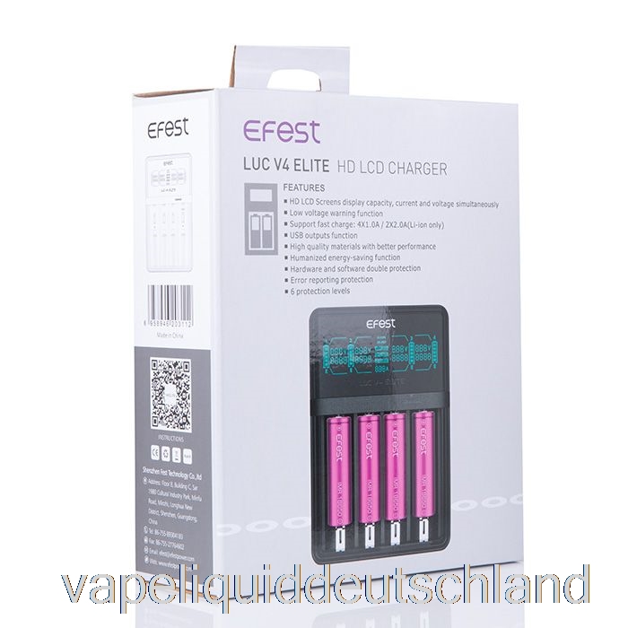 Efest Luc V4 Elite HD LCD Ladegerät Vape Liquid