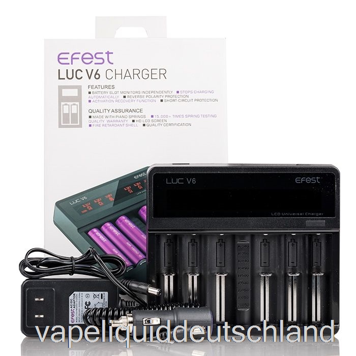 Efest Luc V6 6-Bay LCD Universal Ladegerät Vape Liquid