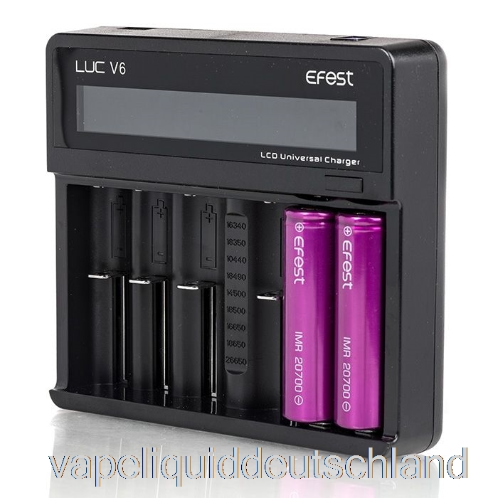 Efest Luc V6 6-Bay LCD Universal Ladegerät Vape Liquid