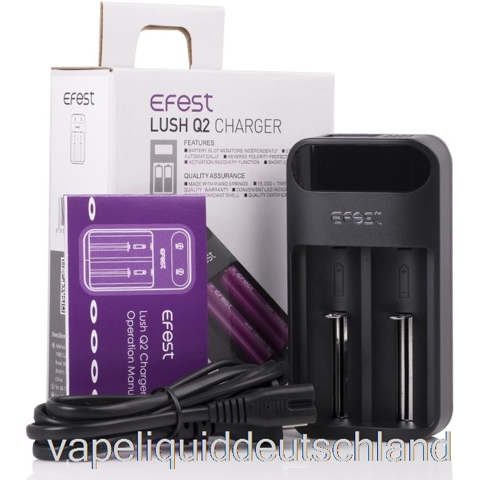 Efest Lush Q2 2-Bay Intelligentes LED-Akkuladegerät Vape Deutschland
