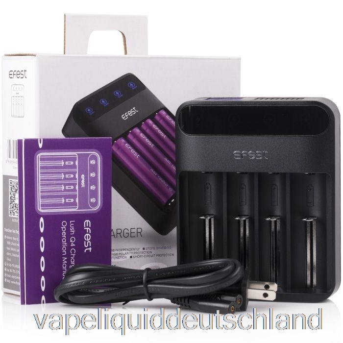 Efest Lush Q4 4-Bay Intelligentes LED-Akkuladegerät Vape Deutschland