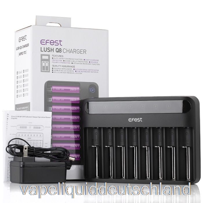 Efest Lush Q8 8 Bay Intelligentes Batterieladegerät Für Vape Liquid