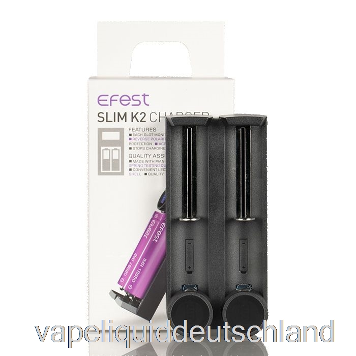 Efest Slim K2 Akkuladegerät Mit Zwei Steckplätzen Für Vape Deutschland