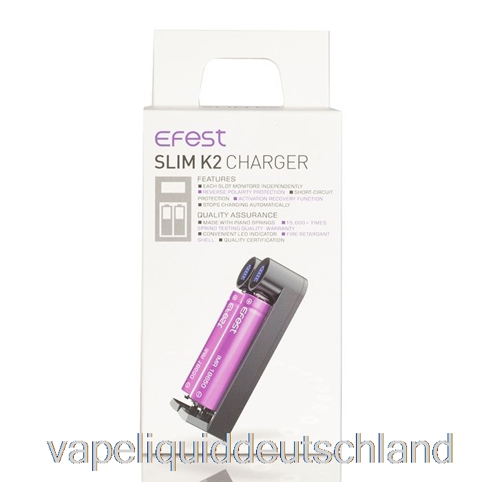 Efest Slim K2 Akkuladegerät Mit Zwei Steckplätzen Für Vape Deutschland