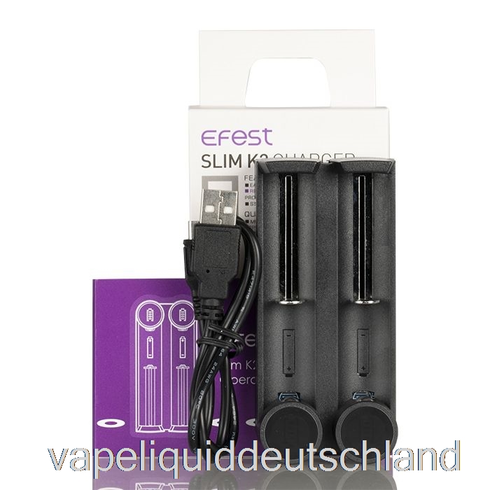Efest Slim K2 Akkuladegerät Mit Zwei Steckplätzen Für Vape Deutschland