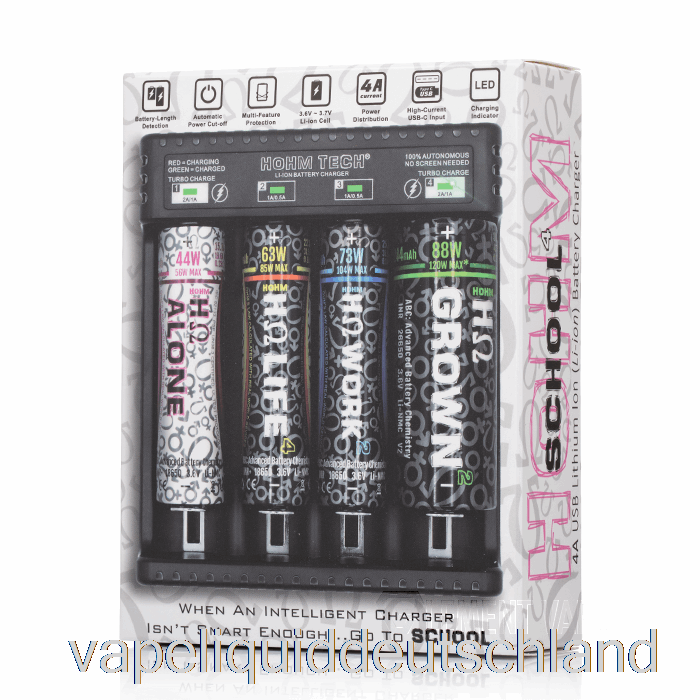 Hohm Tech School 4 4A USB-C Ladegerät Vape Liquid