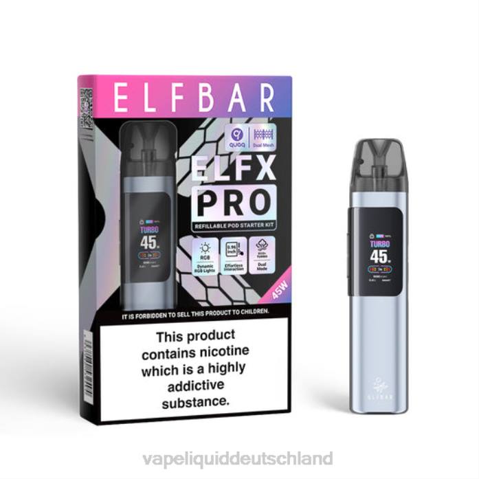 ELFBAR ELFX Pro Öffnen Sie das POD -Gerät Schwarz D42D5