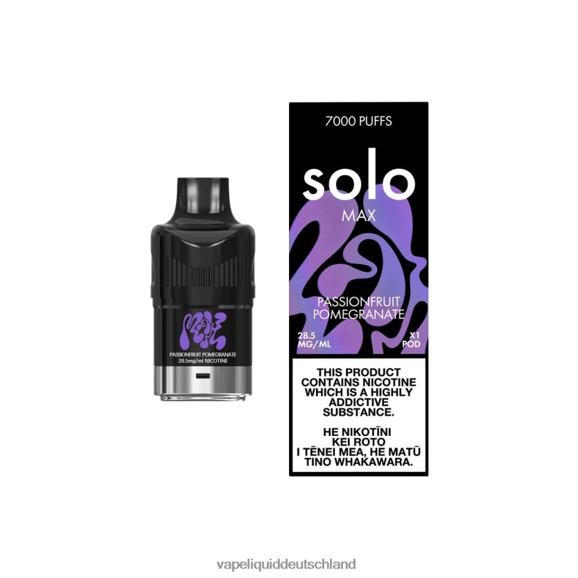 Vape Deutschland Passionsfrucht Granatapfel | Solo MAX Schote 40F6BP89
