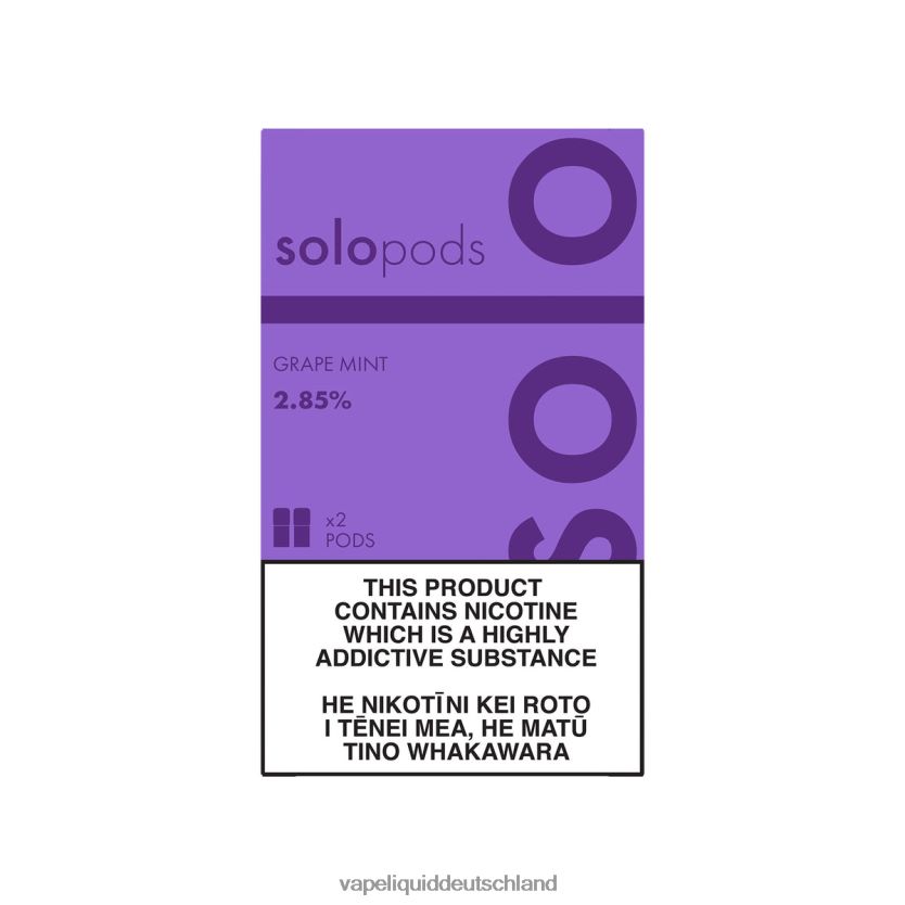 Vape Liquid Traubenminze | Solo Ersatz-Pod im 2er-Pack 40F6BP54